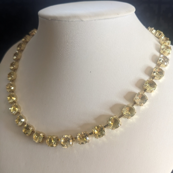 57.75 Total Carats Genuine Citrine Lemon Necklace & Earrings in 14k Gold Plated - Picture 2 of 8